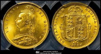 GREAT BRITAIN Victoria ヴィクトリア(1837~1901) 1/2Sovereign 1887 Fr-393 S-3869 KM-766...