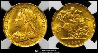 GREAT BRITAIN Victoria ヴィクトリア(1837~1901) 1/2Sovereign 1899 Fr-397 S-3878 KM-784...