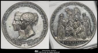 GREAT BRITAIN Victoria ヴィクトリア(1837~1901) WM Medal 1840 BHM-1954 アン王女誕生記念...