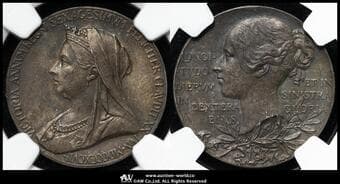 GREAT BRITAIN Victoria ヴィクトリア(1837~1901) AR Medal 1897 BHM-3506 Eimer-1817b by G.W. de Saulles...