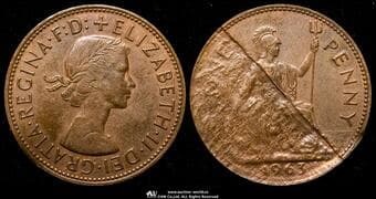 GREAT BRITAIN Elizabeth II エリザベス2世(1952~2022) Penny 1963 S-4157 KM-897 通常青銅貨...