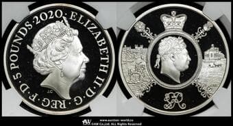 GREAT BRITAIN Elizabeth II エリザベス2世(1952~2022) 5Pounds in Silver 2020 S-L85...