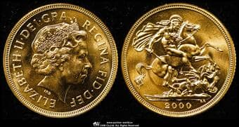 GREAT BRITAIN Elizabeth II エリザベス2世(1952~2022) Sovereign 2000 Fr-454 S-SC4(4430) KM-1002...