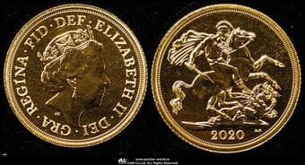 GREAT BRITAIN Elizabeth II エリザベス2世(1952~2022) Sovereign 2020 Fr-576 S-SC9 KM-1332...