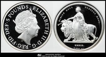 GREAT BRITAIN Elizabeth II エリザベス2世(1952~2022) Piefort 5Pounds in Silver 2019 S-GE1 KM-1747...
