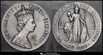 GREAT BRITAIN Elizabeth II エリザベス2世(1952~2022) AR Medal 1953 Eimer-2084a BHM-4445...