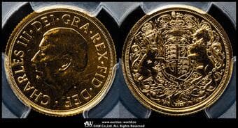 GREAT BRITAIN Charles III チャールズ3世(2022~) Sovereign 2022 KM-2341 エリザベス2世追悼(22.05㎜...