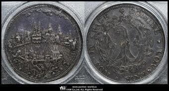 SWITZERLAND Basel バーゼル Taler ND(ca. 1670) Dav-1746 KM-126 都市の景観...