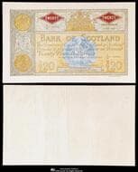 GREAT BRITAIN Scotland スコットランド Bank of Scotland 20Pounds 1969 P-110A 緊急発行券 製造25000枚 ...