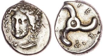 Coins Dynasts of Lycia, Perikles (c. 380-360 BC) AR Hemidrachm, 3.10g. Laureate and draped bust of Perikles facing...