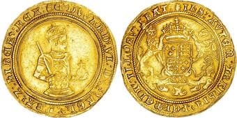 British Coins Edward VI (1547-1553), AV Sovereign, Third Period, Crown Gold, Tower (London) mint, mm. tun (1551-3)....