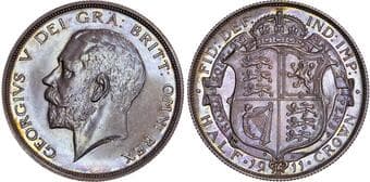 British Coins George V (1910-1936), AR Proof Halfcrown, 1911. Bare head left, Rev. Crowned shield within garter, date...