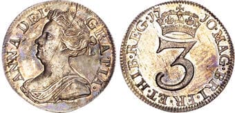 British Coins Anne (1702-1714), AR Maundy Set, 1710. Consisting of Fourpence, Threepence, Twopence, and Penny. Draped...