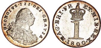 British Coins George III (1760-1820), AR Maundy Set, 1800. Consisting of Fourpence, Threepence, Twopence, and Penny....