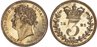 British Coins George IV (1820-1830), AR Maundy Set, 1825, Twopence with T/B in BRITANNIAR. Consisting of Fourpence,...