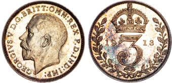 British Coins George V (1910-1936), AR Maundy Set, 1913, First Coinage. Consisting of Fourpence, Threepence, Twopence,...