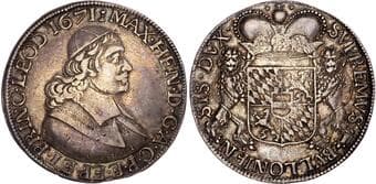World Coins Belgium, Principality of Liège, Maximilian Henrich von Bayern (1650-1688), silver Ducaton Belgium,...