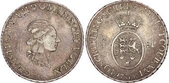 World Coins Denmark, Christian VII (1766-1808), silver 2/3 Speciedaler, 1787 Denmark, Christian VII (1766-1808), silver...