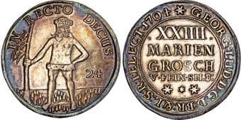 World Coins Germany, Brunswick-Lüneburg-Calenberg-Hannover, Georg Ludwig I (1698-1727), silver 2/3 Taler Germany,...