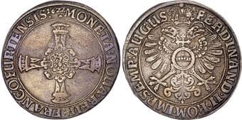 World Coins Germany, Frankfurt, silver Taler, 1622 Germany, Frankfurt, silver Taler, 1622, in the name of Ferdinand II,...
