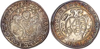 World Coins Germany, Saxony, Christian II, Johann Georg I & August (1591-1611), silver Half Taler Germany, Saxony,...