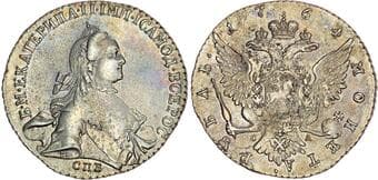 World Coins Russia, Catherine II the Great (1762-1796), silver Rouble, 1764 Russia, Catherine II the Great (1762-1796),...