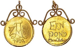 World Coins South Africa, gold Veld Pond, 1902 - only 986 pieces South Africa, gold Veld Pond, 1902, Pilgrim's Rest...