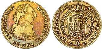 World Coins Spain, Charles III (1759-1788), gold 2 Escudos, 1788 Spain, Charles III (1759-1788), gold 2 Escudos, 1788...