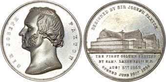 Medals & Medallions Victoria 1837-1901, Opening of Crystal Palace, 1854, White metal medal in original brass shell of...