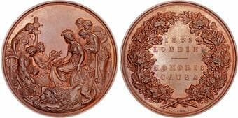 Medals & Medallions Victoria 1837-1901, International Exhibition, South Kensington, 1862. Bronze medal by Leonard Wyon...