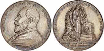 Medals & Medallions Edward VII 1902-1910, Death 1910, Silver plated medal by W J Dingley and G Allen. Bare headed,...