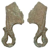Iron Age Coins from the Collection of Geoff Cottam
Iron Age, c. 50 BC, bronze razor with a duck headed handle with...