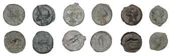 Iron Age Coins from the Collection of Geoff Cottam
British Iron Age, CANTII, cast Potin Unit, Thurrock Chicken Head...