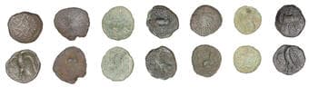 Iron Age Coins from the Collection of Geoff Cottam
British Iron Age, CANTII, Eppillus (c. AD 1-15), bronze Units (7),...