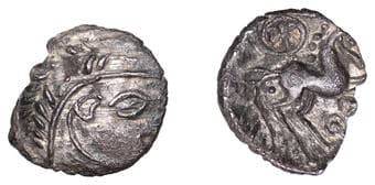 Iron Age Coins from the Collection of Geoff Cottam
British Iron Age, ICENI, Uninscribed issues, silver Unit, Odin's...