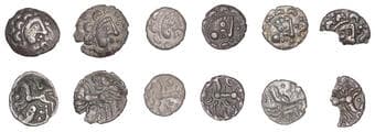 Iron Age Coins from the Collection of Geoff Cottam
British Iron Age, DOBUNNI, Uninscribed issues, silver Units (6),...