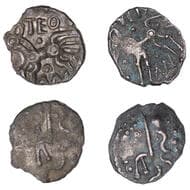 Iron Age Coins from the Collection of Geoff Cottam
British Iron Age, DOBUNNI, Anted (c. AD 20-43), silver Units (2),...