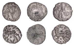 Iron Age Coins from the Collection of Geoff Cottam
British Iron Age, DOBUNNI, Eisu (c. AD 20-43), silver Units (3),...