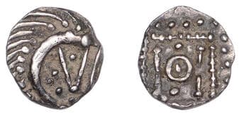 English Hammered Coins from Various Properties
Early Anglo-Saxon Period, Sceatta, Continental series E, variety G2,...