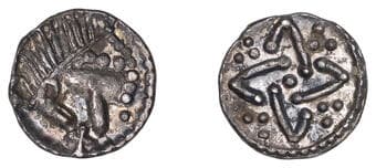 English Hammered Coins from Various Properties
Early Anglo-Saxon Period, Merovingian, Denier, 'Maastricht' type,...
