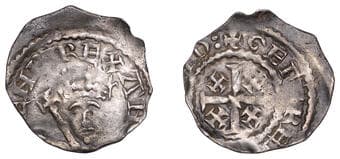 English Hammered Coins from Various Properties
Henry II (1154-1189), Cross-and-Crosslets (Tealby) coinage, Penny,...