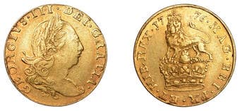 British Milled Coins from Various Properties
George III (1760-1820), Pre-1816 issues, Pattern Third-Guinea, 1776, by...