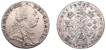 British Milled Coins from Various Properties
George III (1760-1820), Pre-1816 issues, Shilling, 1787, without hearts,...