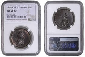 British Milled Coins from Various Properties
George III (1760-1820), Pre-1816 issues, Halfpenny, 1799 (BMC 1248; S...