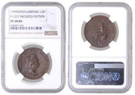 British Milled Coins from Various Properties
George III (1760-1820), Soho Mint, Birmingham, Pattern Halfpenny, 1799...