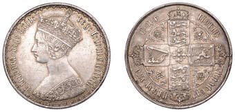 British Milled Coins from Various Properties
Victoria (1837-1901), Florin, 1858, narrow dates (ESC 2839; S 3891)....