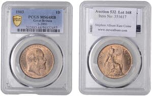 British Milled Coins from Various Properties
Edward VII (1901-1910), Penny, 1903 (F 158; BMC 2208; S 3990). Much...