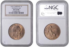 British Milled Coins from Various Properties
Edward VII (1901-1910), Penny, 1905 (F 160; BMC 2210; S 3990). Lightly...