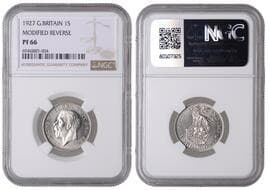 British Milled Coins from Various Properties
George V (1910-1936), Proof Shilling, 1927 (ESC 3830; S 3981). Lustrous,...