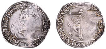 Scottish and Irish Coins from Various Properties
Scotland, James VI, after Accession, Tenth coinage, Thirty Shillings,...